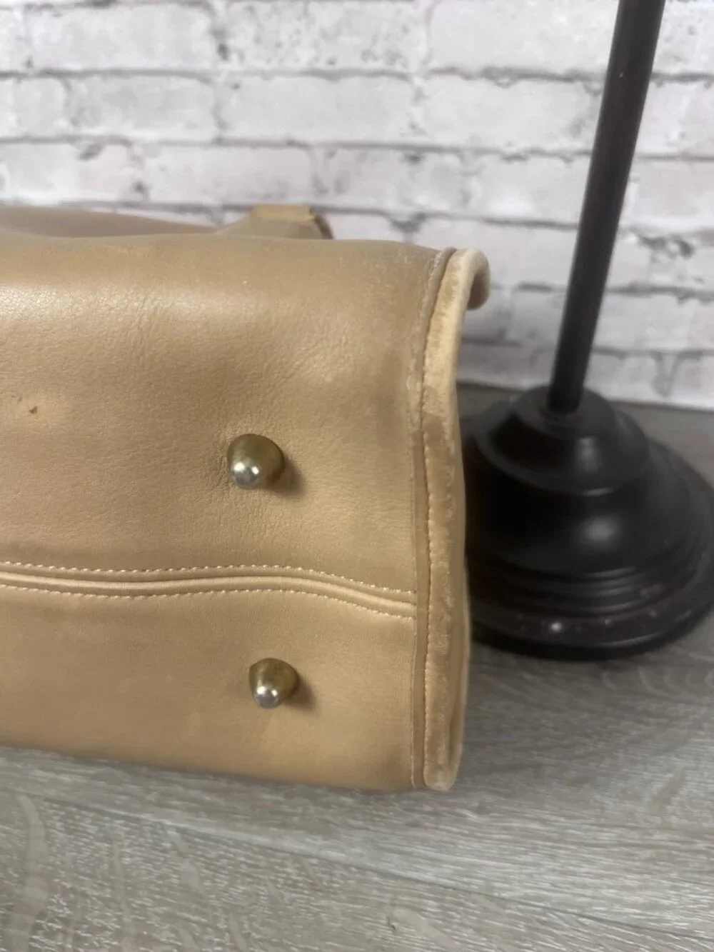 Vintage Coach 9891 Broadway Satchel Stone